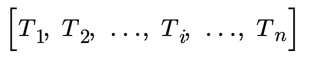 Target allocation ratios: T1, T2, …, Ti, …, Tn