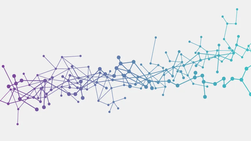 Abstract network of connected nodes